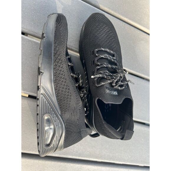 Skechers Los Angeles Women Black Stretch Fit Sneakers Size 8.5 - Picture 6 of 11